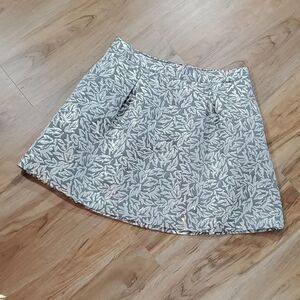 🔹️Behnaz Sarafpour Silver & Gray Brocade Skirt w/Pockets Size 7/29